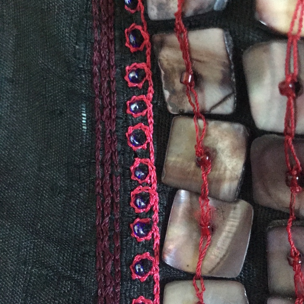 Black Embroidered Indian Silk Purse - Picture 8 of 8